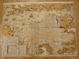 5　5　肥州長崎図　木版色刷　約65×88.5㎝