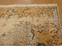 5　5　肥州長崎図　木版色刷　約65×88.5㎝