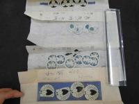 ６　６　家紋　実物見本　江戸～明治期　黒ちりめん・黒つむぎ等　79種　古裂　古文書