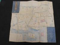 ６　5　江戸切絵図　築地八丁掘　日本橋南之図　景山致恭　尾張屋清七　木版彩色刷　約５０×５２㎝