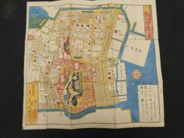 5　5　江戸切絵図　芝口南西久保　愛宕下之図　木版彩色刷　約49×52㎝