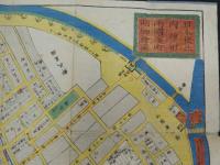 5　5　江戸切絵図　日本橋北内神田両国　濱町明細絵図　福住清志知図之尾張屋清七　木版彩色刷　約64×72㎝