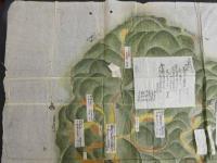 2  ４　古地図　山形県西村山郡　河北町西里村　絵図　南に真光寺　江戸末期頃写