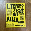 Obliques Numero special     L’Expressionnisme Allemmand