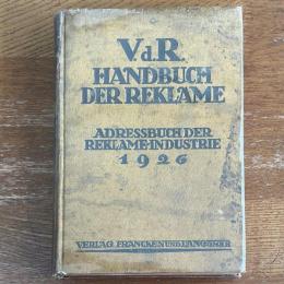 V.d.R Handbuch der Reklame    Adressbuch der Reklame-Industrie