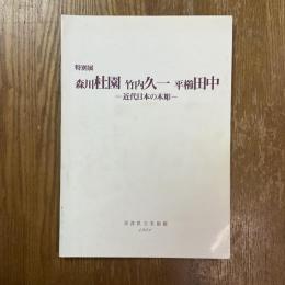 特別展　森川杜園　竹内久一　平櫛田中　近代日本の木彫