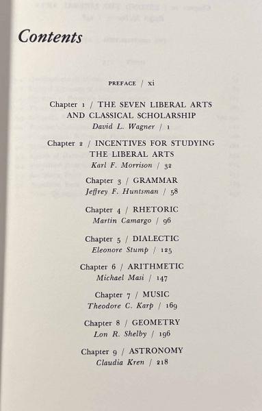 洋書】The Seven Liberal Arts in the Middle Ages（中世の自由七科