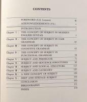【洋書】The Notion of Subject in Modern English（近代英語における主語の概念）