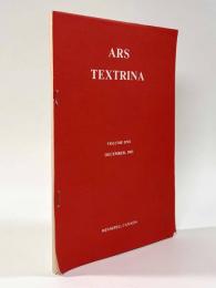 【洋書】Ars Textrina Volume1