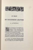 【フランス語・ギリシア語洋書】Le droit de succession légitime à Athènes