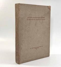 【洋書】Ancient Macedonian studies in honor of Charles F. Edson（古代マケドニア研究―チャールズ・F・エドソンに敬意を表して）