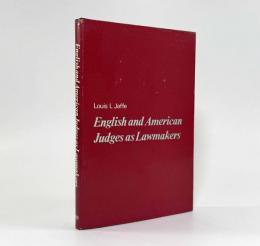 【洋書】English and American judges as lawmakers（立法者としての英米の裁判官）
