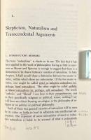 【洋書】Skepticism and naturalism: some varieties: the Woodbridge lectures 1983（懐疑主義と自然主義：いくつかの諸相）