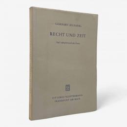 【ドイツ語洋書】Recht und Zeit: Fünf rechtsphilosophische Essays（『法と時間：五つの法哲学的エッセイ）