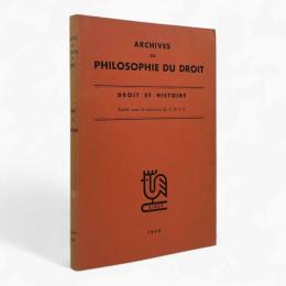 【フランス語洋書】Droit et histoire〈Archives de philosophie du droit〉