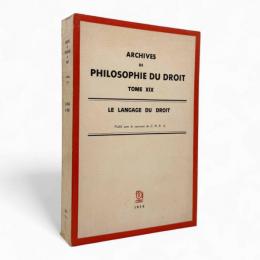 【フランス語洋書】Le Langage du droit〈Archives de philosophie du droit〉（法の言語）