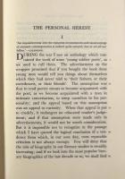 The personal heresy: a controversy（詩における個性）