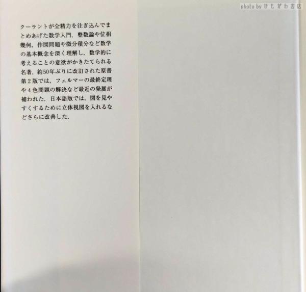 数学とは何か : 考え方と方法への初等的接近(R.クーラント, H