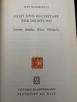 【ドイツ語洋書】Geist und Buchstabe der Dichtung／詩の精神と文字（文学の精神と文字）