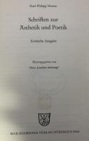 【ドイツ語洋書】Schriften zur Ästhetik und Poetik』（美学・詩学論集）