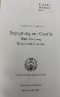 【ドイツ語洋書】Begegnung mit Goethe – Eine Anregung. Essays und Gedichte（ゲーテとの出会い：ひとつの刺激。エッセイと詩）