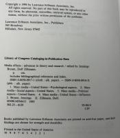 【英語洋書】『Media Effects: Advances in Theory and Research』（メディア・エフェクト：理論と研究の進歩）