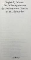 【ドイツ語洋書】『Die Selbstorganisation des Sozialsystems Literatur im 18. Jahrhundert（18世紀における社会システム・文学の自己組織化）』