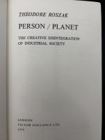 【英語洋書】『Person/Planet: The Creative Disintegration of Industrial Society』『個体と惑星：工業社会の創造的解体』