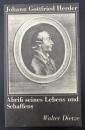 【ドイツ語洋書】Johann Gottfried Herder : Abriß seines Lebens und Schaffens／ヨハン・ゴットフリート・ヘルダー：その生涯と業績の概説
