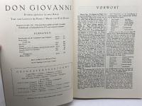 楽譜　モーツァルト　Don Giovanni (Il dissoluto punito) KV 527　 Wolfgang Amadeus Mozart