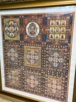 複製　仏画 両界曼荼羅「胎蔵界曼荼羅」「金剛界曼荼羅」額 2点セット