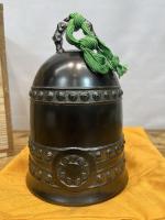 鋳物師　金森彦兵衛作　響銅　喚鐘　共箱　 響銅喚鐘 茶道具 保証品