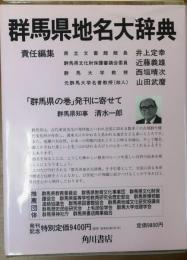 角川日本地名大辞典10　群馬県　【月報付】