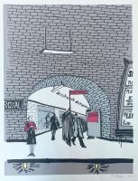 西村 功 画集　「駅・人生・パリ」　1952～1981【オリジナル版画シルクスクリーン1枚付・見返しサイン】