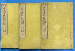 鼇頭　正文章軌範注釋　上中下３冊