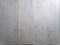 船水清詩稿4篇「秋」1枚「夜陰抄」1枚「竪琴」1枚「旅信」1枚