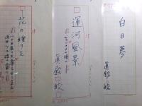 真殿皎詩稿「モスクワ東方スンギル遺跡」他・全17篇52枚