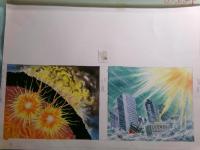 南村喬之 ＳＦ挿絵画稿 少年マガジン掲載原画1枚