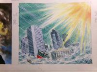 南村喬之 ＳＦ挿絵画稿 少年マガジン掲載原画1枚