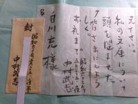 中村武志肉筆書簡 講談社 白川充宛 昭和63.5
　　