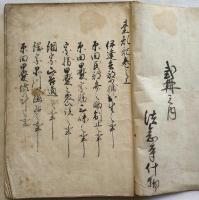臺乱記　上下　（伊達騒動）　古文書