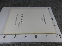 山辺郡都祁村　小山戸城跡　奈良県文化財調査報告書　第77集