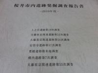 桜井市内遺跡発掘調査報告書2010年度

上之宮遺跡第19次調査 
大藤原京関連遺跡第53次調査 
大藤原京関連遺跡第54次調査 
安倍寺遺跡第17次調査 
粟殿遺物散布地調査 
横内遺跡第7次調査 
大藤原京関連遺跡第55次調査