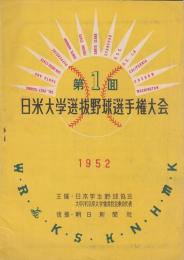 第1回日米大学選抜野球選手権大会プログラム