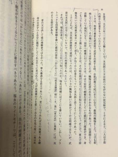福永武彦・魂の音楽【署名入】※旧蔵者曾根博義による線引書込
