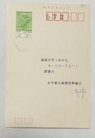 吉行淳之介 自筆葉書【文学賞文庫開設準備会宛】