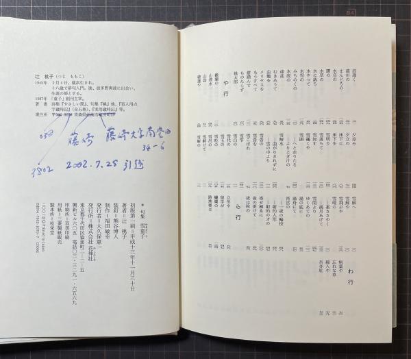 雪童子 : 辻桃子句集(辻桃子 著) / 古本、中古本、古書籍の通販