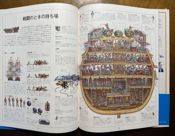 Amazon.co.jp: 輪切り図鑑 大帆船―トラファルガーの海戦をた