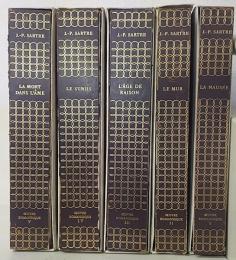 Oeuvre Romanesque. Tome 1-5. [Par Jean-Paul Sartre, lithographies originales de Walter Spitzer]. Tome 1: La Nausée; Tome 2: Le Mur; Tome 3: L'Age de Raison; Tome 4: le Sursis; Tome 5: La Mort dans l'Ame.