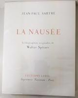 Oeuvre Romanesque. Tome 1-5. [Par Jean-Paul Sartre, lithographies originales de Walter Spitzer]. Tome 1: La Nausée; Tome 2: Le Mur; Tome 3: L'Age de Raison; Tome 4: le Sursis; Tome 5: La Mort dans l'Ame.